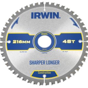 IRWIN Construction Circular Saw Blade 216 x 30mm x 48T